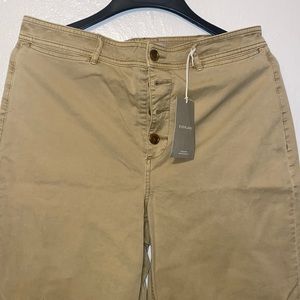 Everlane button up flare khaki